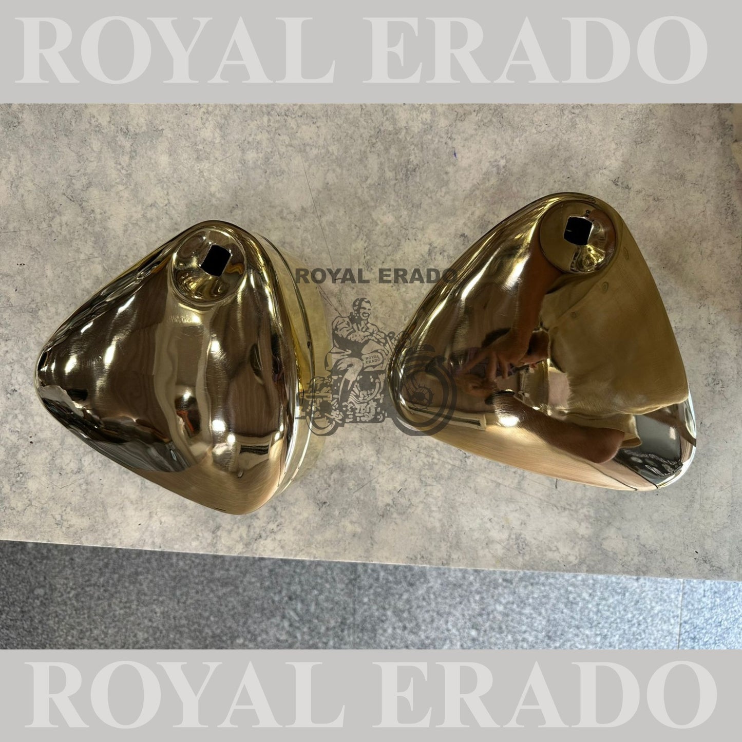 Royal Enfield 1962 vintage old model g2 brass tool box fit for all classic Electra Standard.