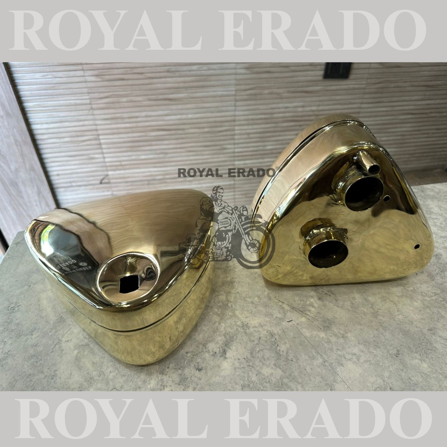 Royal Enfield 1962 vintage old model g2 brass tool box fit for all classic Electra Standard.