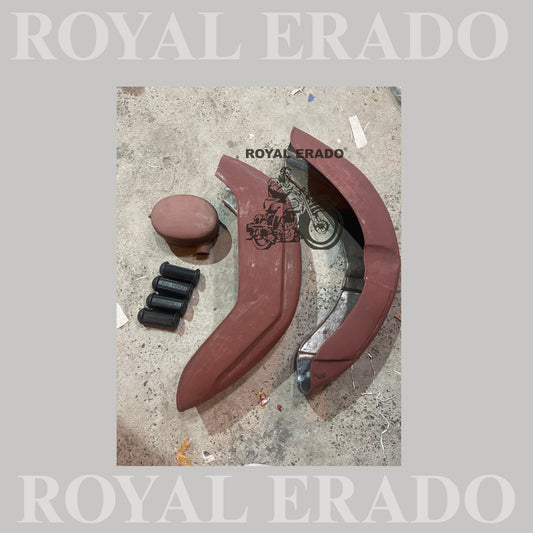 Royal Enfield old model g2 1962 model box type rear mudguard and front mudguard with number plate