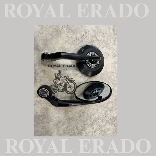 Royal Enfield bar end mirror in black for Reborn Classic 350 Standard Battalion Hunter 350 Meteor 350&nbsp; Vintage g2 1962 old model.
