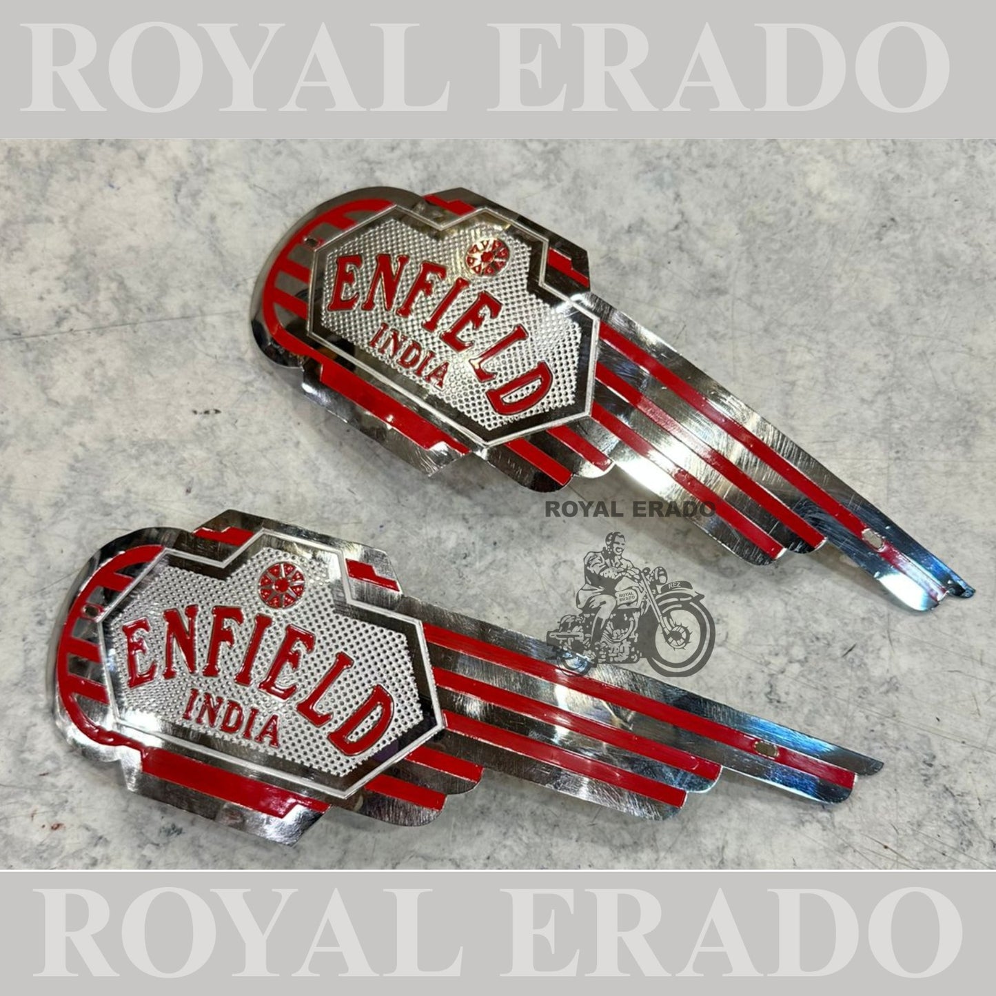 chrome tank monogram Hight quality with Enfield India written for Royal Enfield old model vintage g2 1962 old model Standard