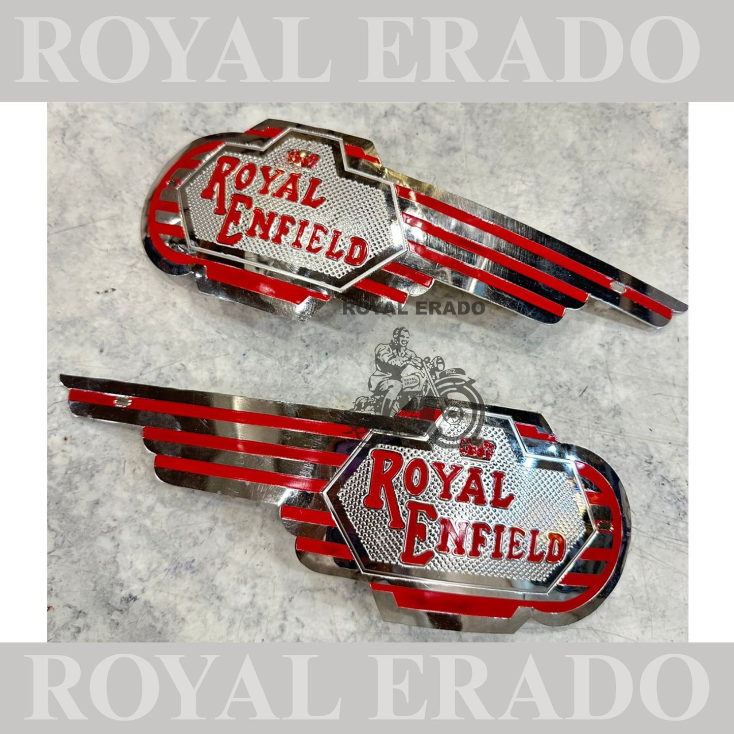 Royal Enfield chrome tank monogram Hight quality for old model vintage g2 1962 old model Standard