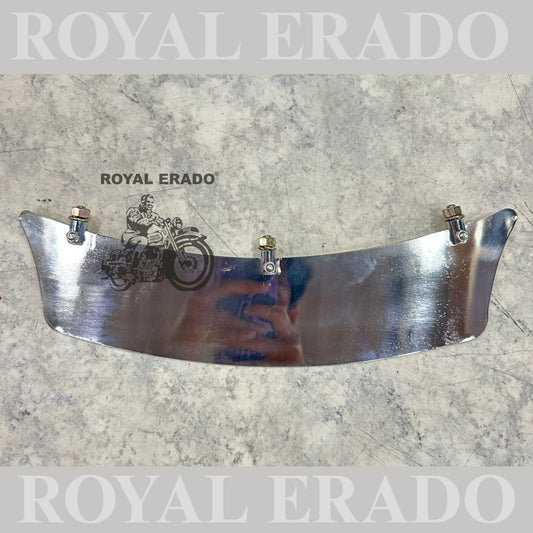 Royal Enfield g2 model vintage 1962 old model chrome number plate for front mudguard with fixing nut khutti in stainless steel non-rustable