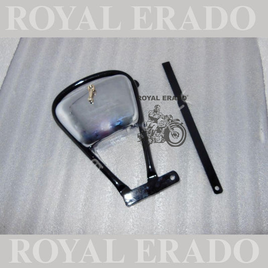 Royal Enfield vintage old model g2 style rear stay tool box in black and chrome
