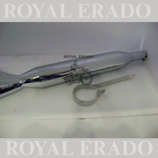 Royal Enfield Standard g2 style old model vintage fish type silencer in chrome