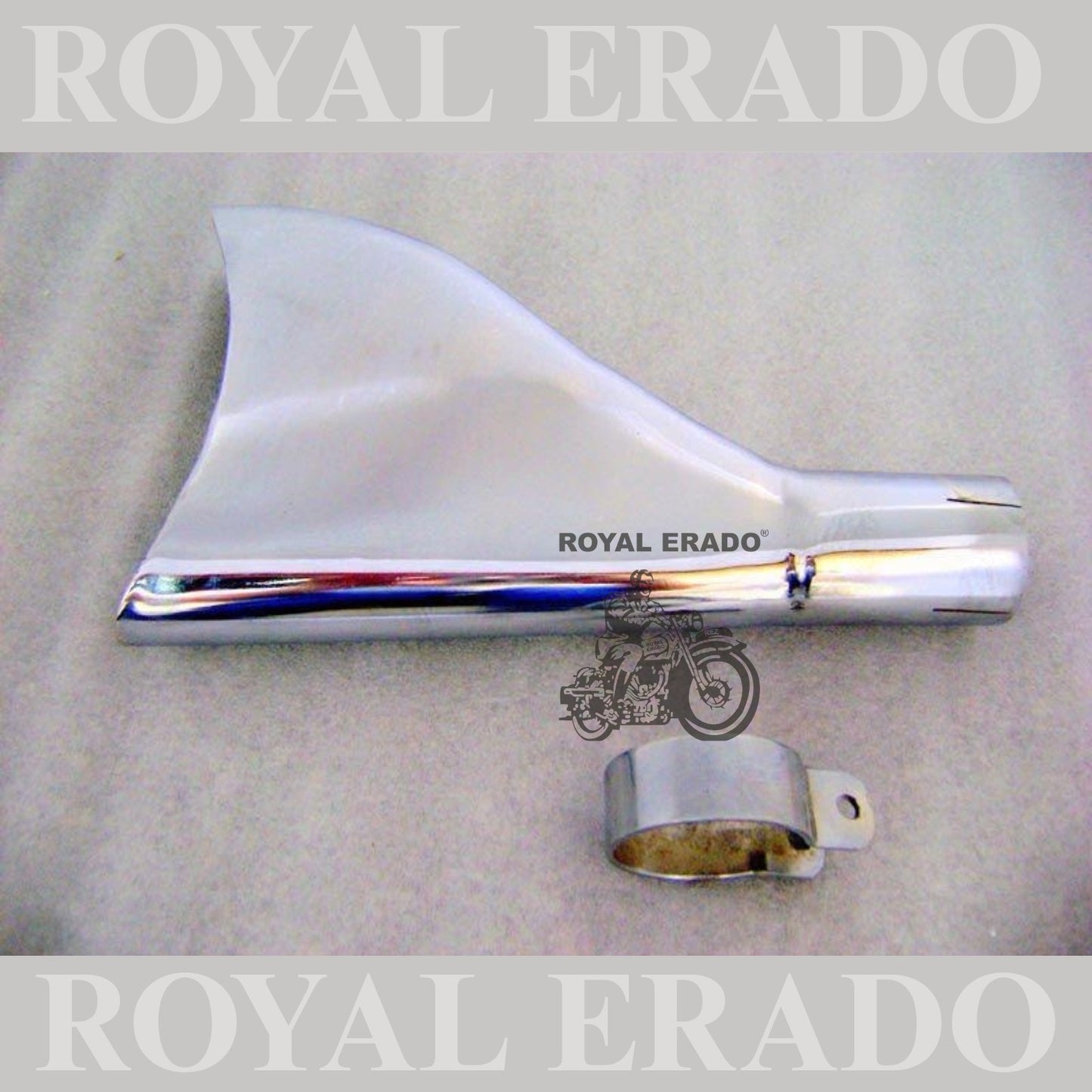 Royal Enfield Classic Electra Standard fish tail in chrome for silencer