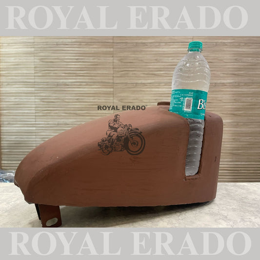 Royal Enfield Harley 883 style peanut bobber tank with bottle holder or bear can holder for Classic Electra Standard