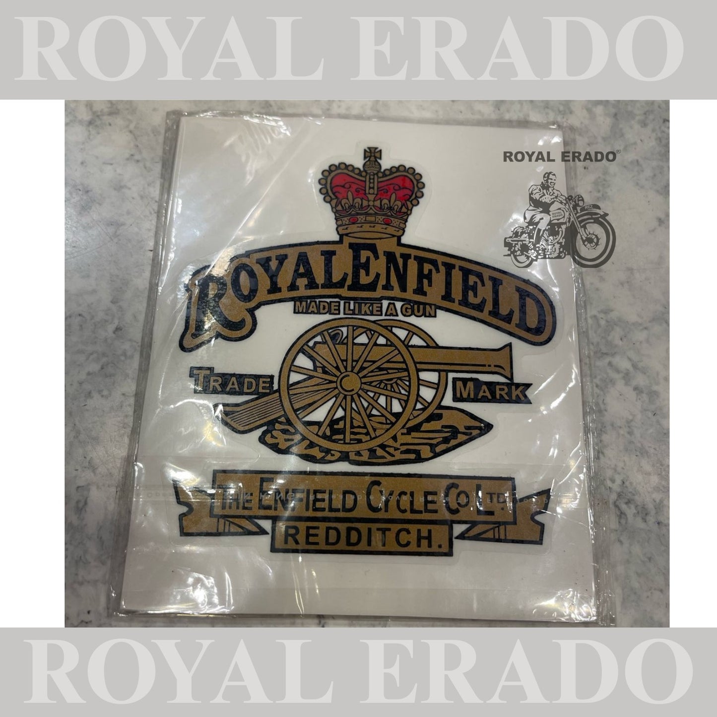 Royal Enfield made like a gun sticker 2 peace's for Classic Standard Electra