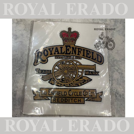 Royal Enfield made like a gun sticker 2 peace's for Classic Standard Electra