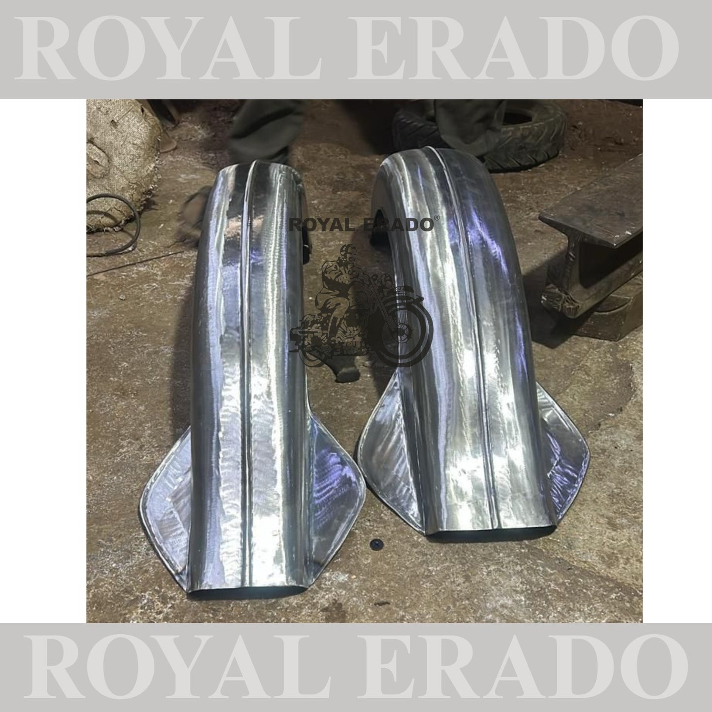 Royal Enfield vintage style g2 model old model front rear mudguard with wings