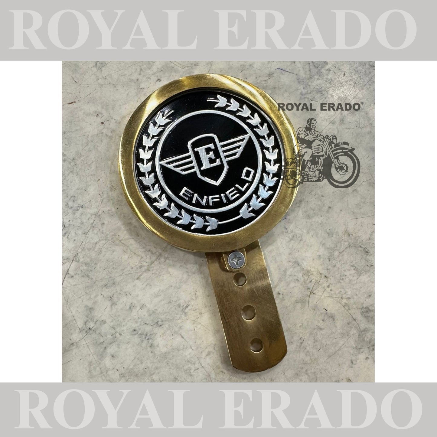Royal Enfield token holder made like a gun logo in silver for Royal Enfield vintage 1962 old model g2 , Classic Electra and Standard Battalion
