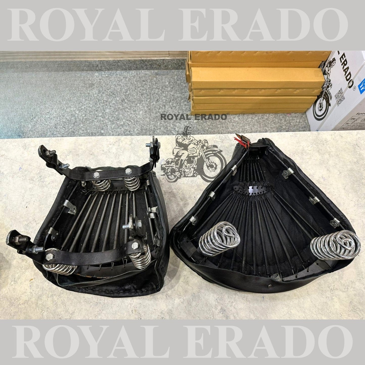 Royal Enfield vintage 1962 g2 old model front and rear seat with springs also can be fitted to bsa