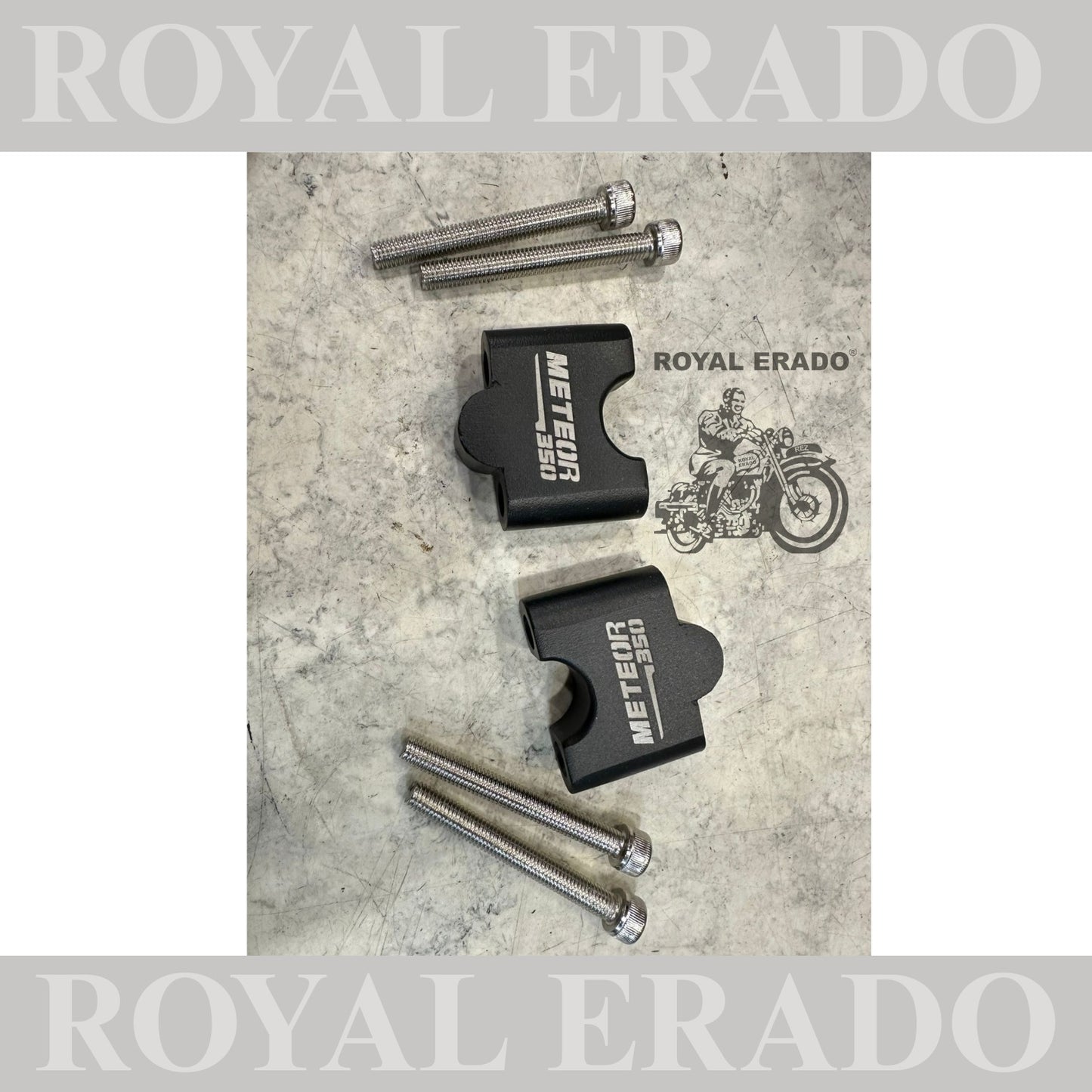 Royal Enfield Meteor 350 handle bar risers in black