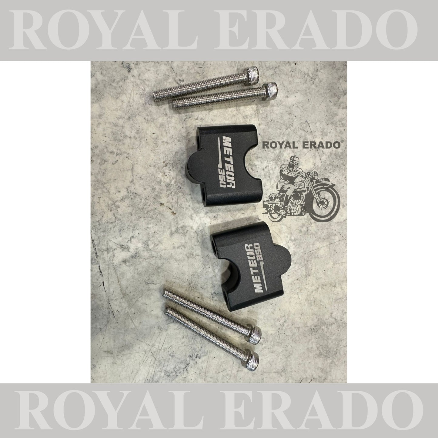 Royal Enfield Meteor 350 handle bar risers in black