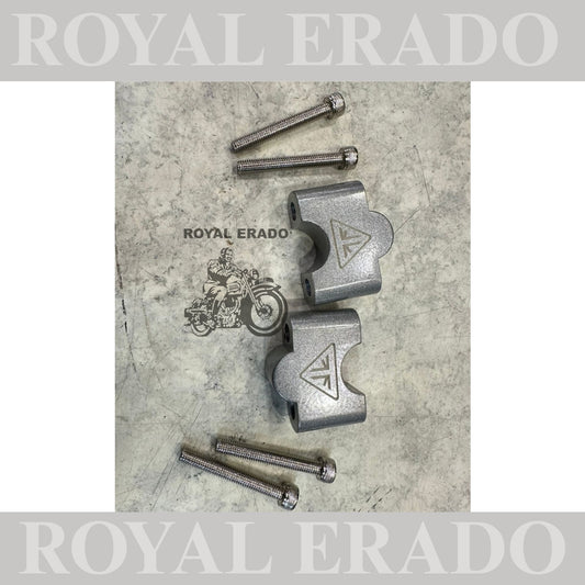 Triumph handle bar riser in silver