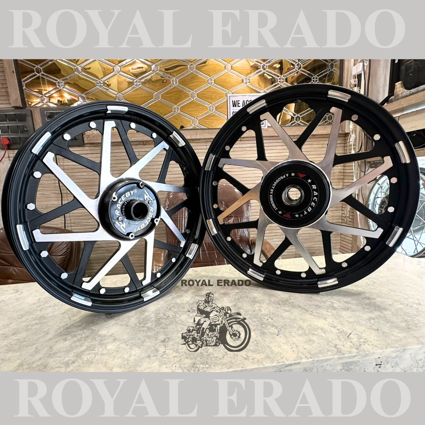 Raceby / kingway double V alloy wheel for Classic single disc