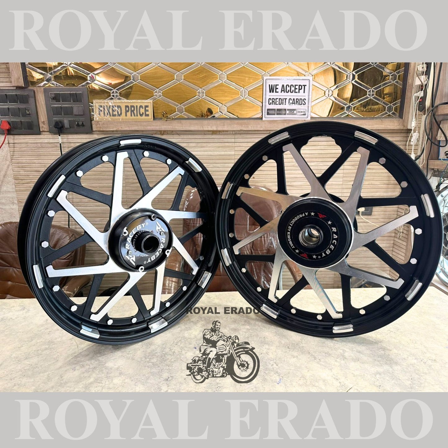 Raceby / kingway double V alloy wheel for Classic single disc