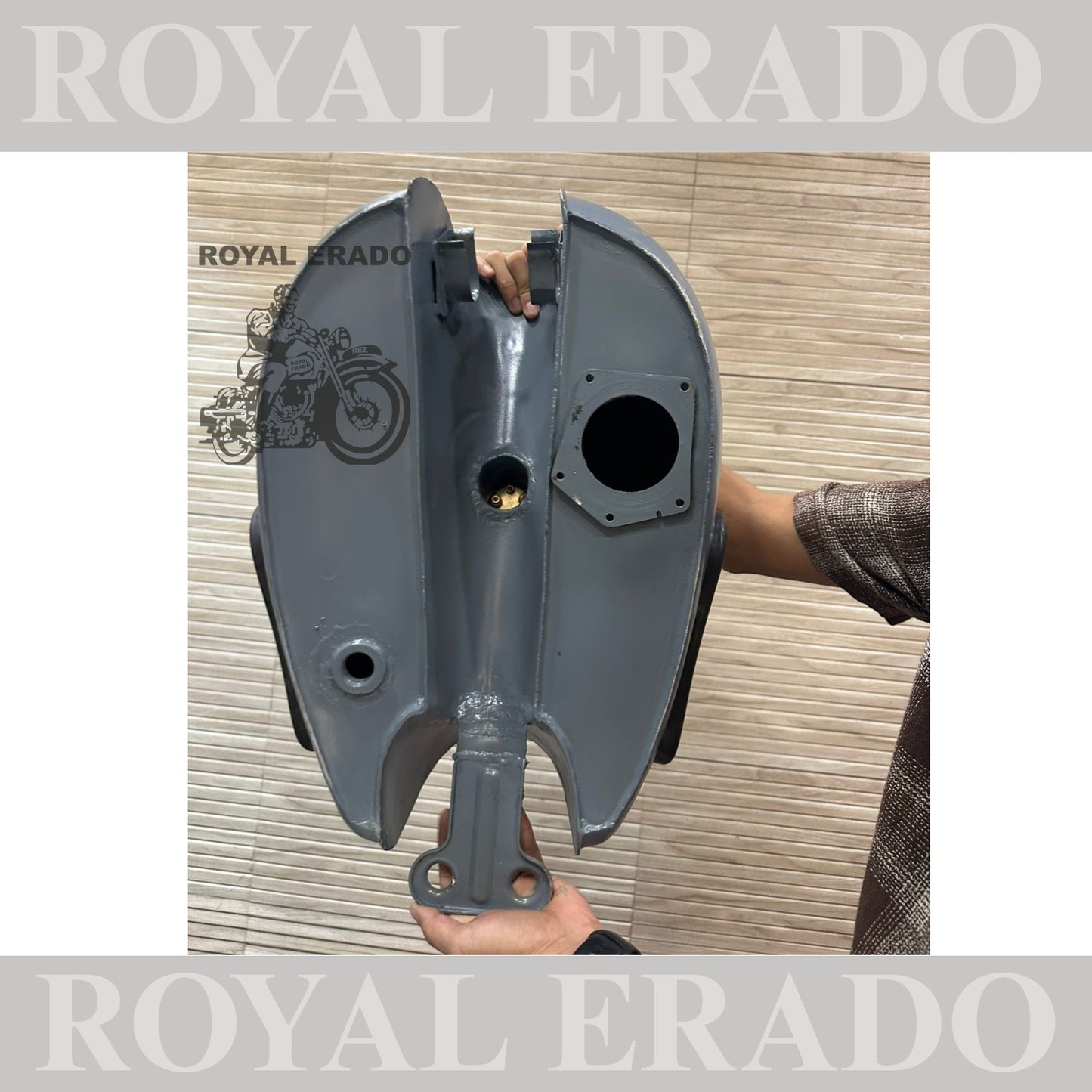 Royal Enfield vintage g2 style 1962 model bobber tank for Classic Electra and Standard With brass tank cap and meter plate with amp meter Enfield knee pads  side brass plate for Enfield badging