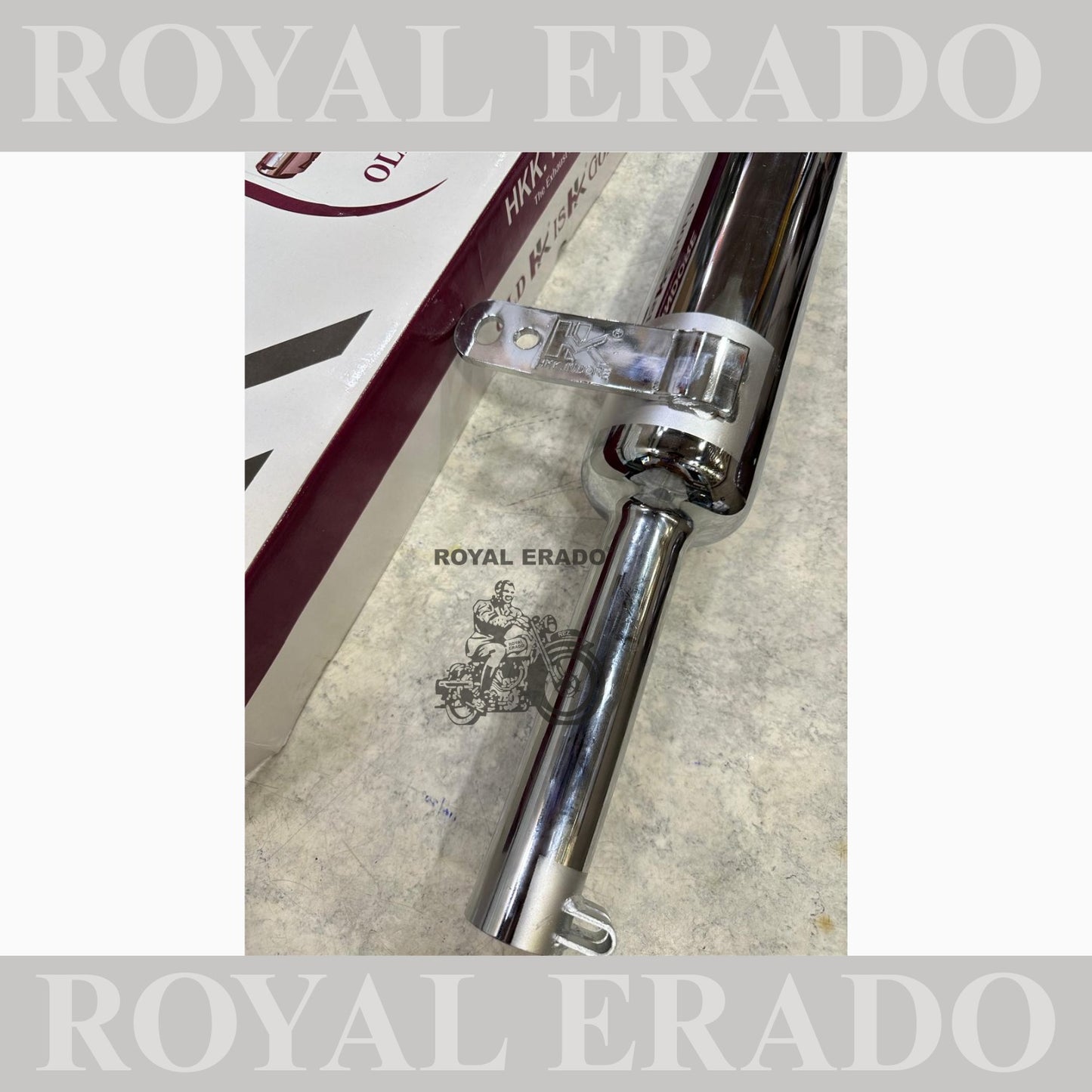 Hk Indori short bottle exhaust for Royal Enfield Classic Electra and Standard