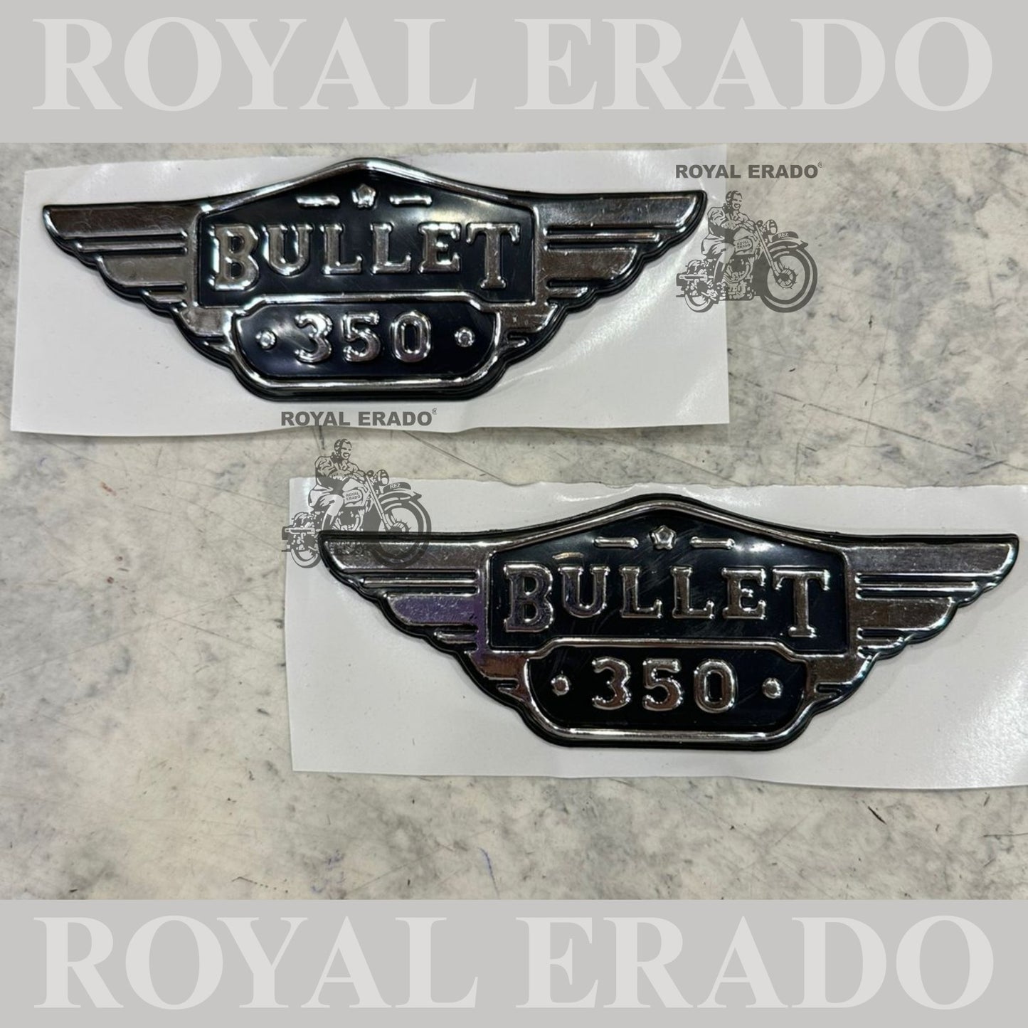 Royal Enfield bullet 350 silver sticker For tool boxes for Classic Electra Standard