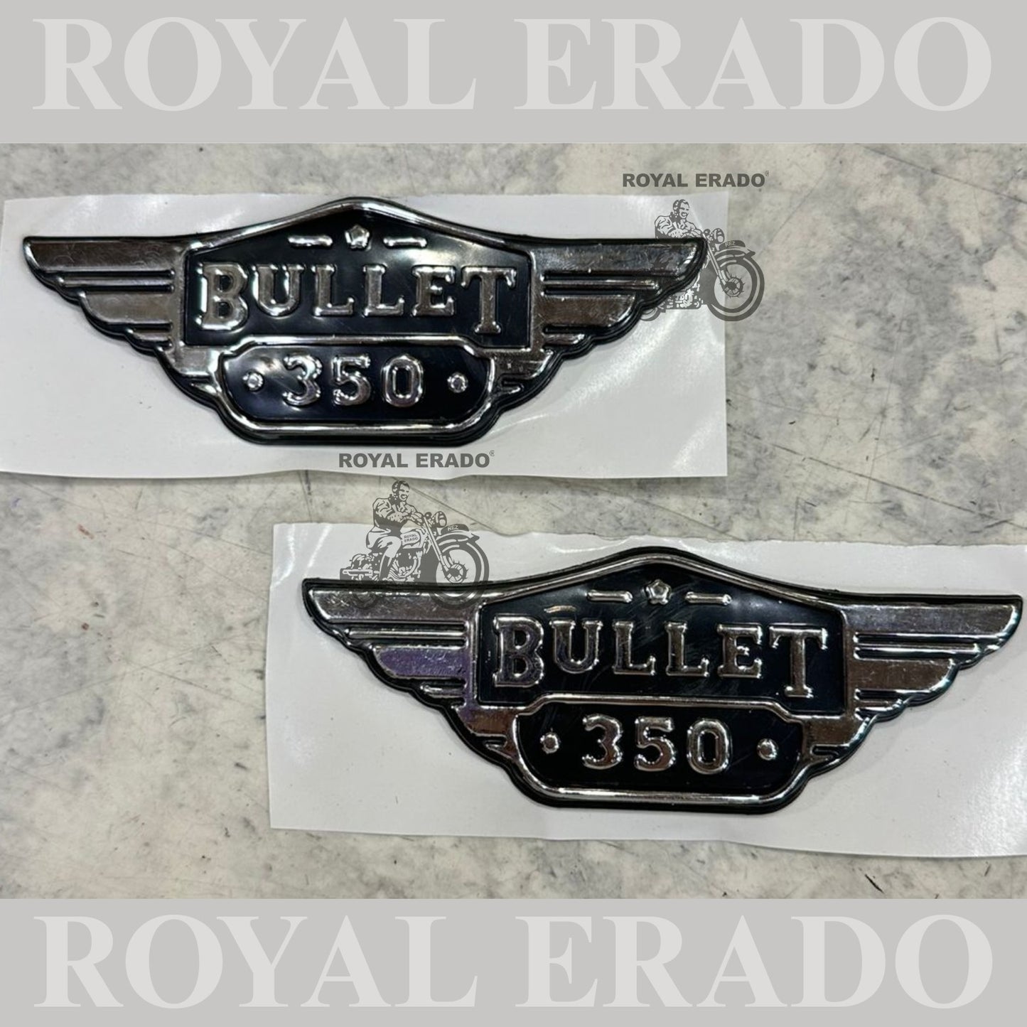 Royal Enfield bullet 350 silver sticker For tool boxes for Classic Electra Standard