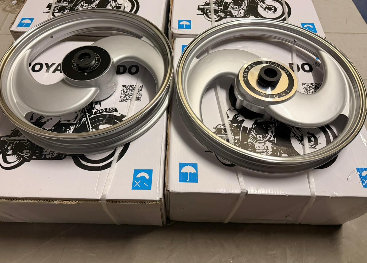 Royal Erado 2S or 2 SPOKE SILVER imported alloy wheel for standard abs and Electra from 2010 model.