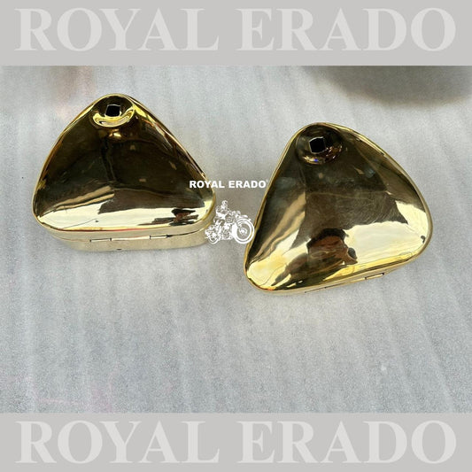 Royal Enfield Classic Electra Standard Vintage G2 1962 Old Model Pure Brass Gold Tool Boxes