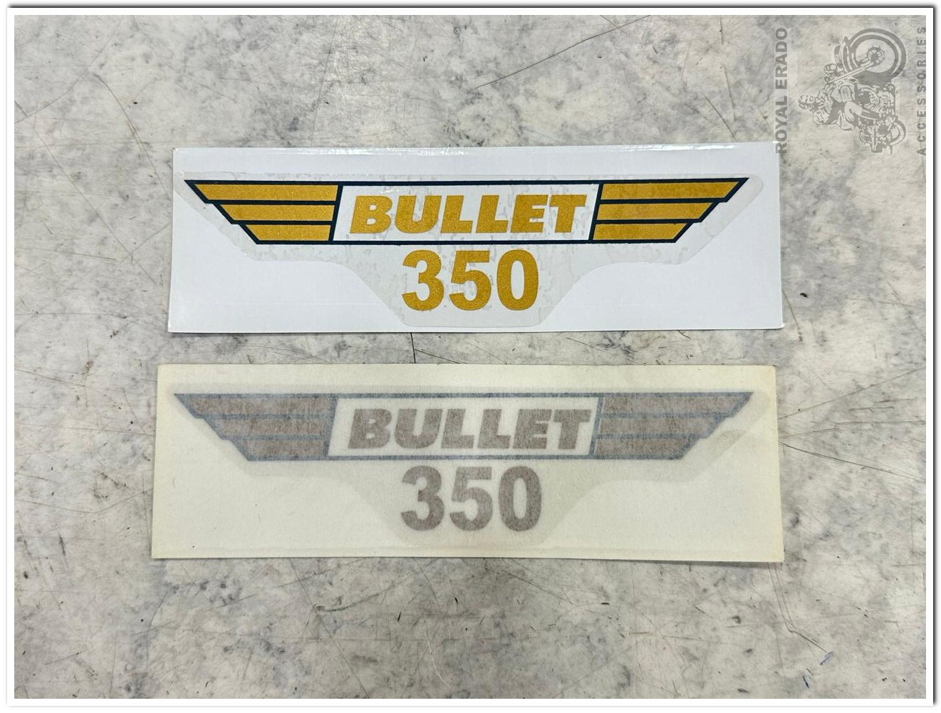 "Royal Enfield Classic Electra Standard Golden Bullet 350 Tool Box Stickers"