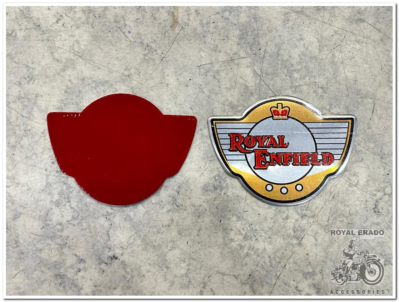 Royal enfield continental gt 650 and classic electra standard brass tank or tool box sticker