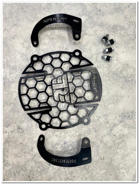 "Royal Enfield Classic Reborn Headlight Grill (Jali) - Matte Black Finish"