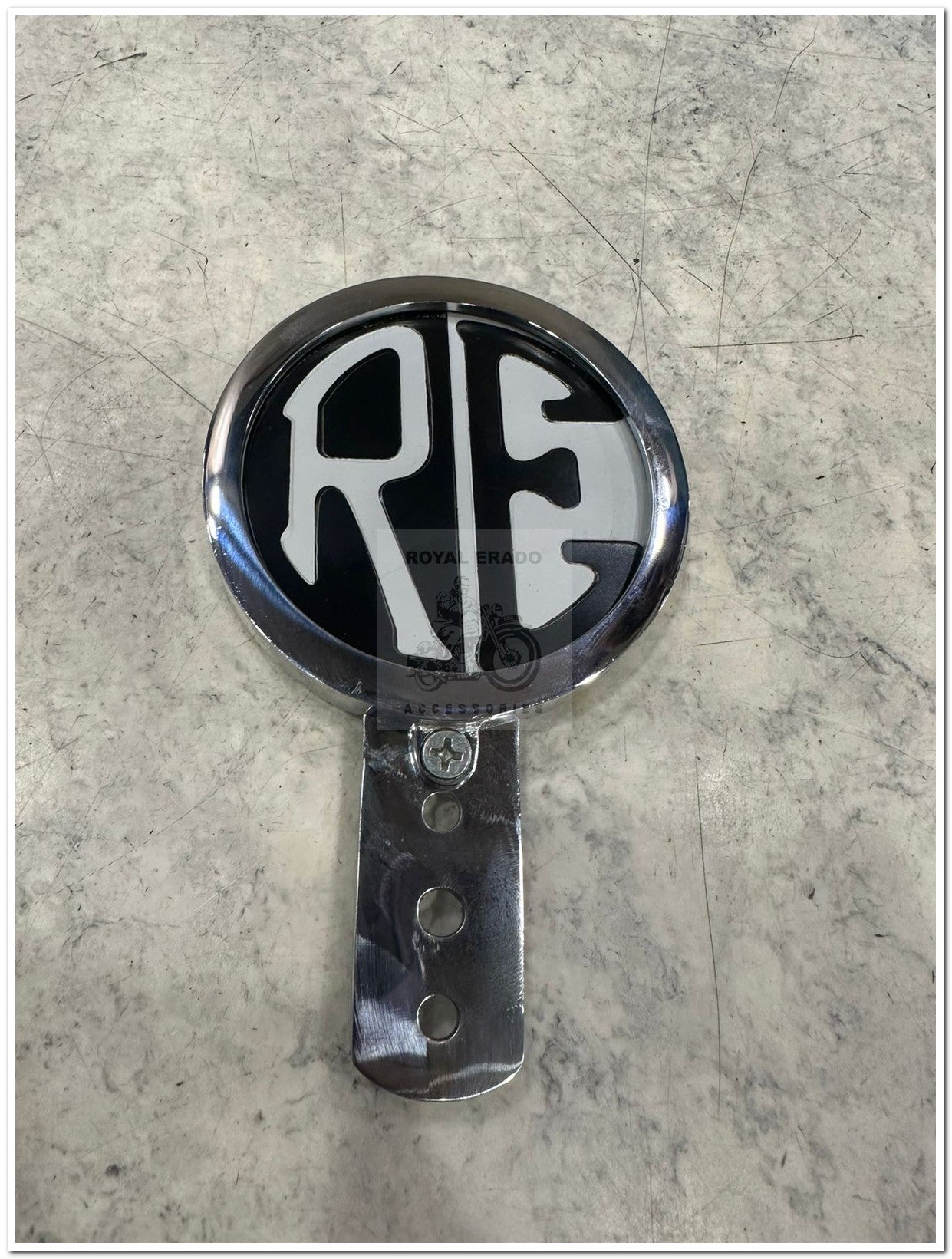 Royal Enfield brass token holder British tax tag holder with RE logo for Royal Enfield vintage 1962 old model g2 , Classic Electra and Standard Battalion reborn classic