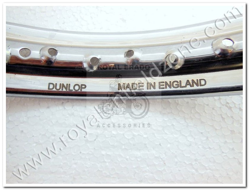 Royal enfield Dunlop made in England engraved stainless steel wheel rim set of 2 peace for vintage g2 1962 old model standard bullet 350 electra
