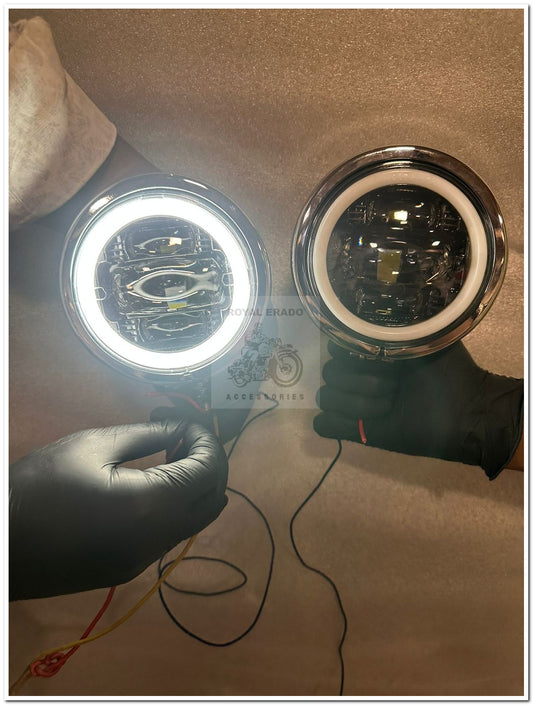 Harley Davidson super meteor 660 sm 650 meteor 350 fog light chrome with ring also fit to harley 883 harley street 750 harley fat boy harley rod street glide