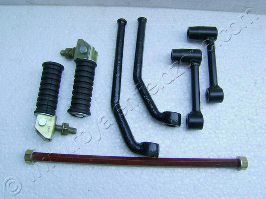Royal enfield front and rear footrest killi and folding footrest with front footrest rod for standard electra vintage g2 1962 old model bullet 350