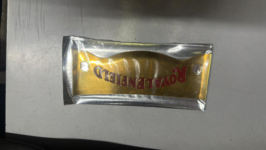 Royal enfield vintage old model g2 style crown plate number plate in brass