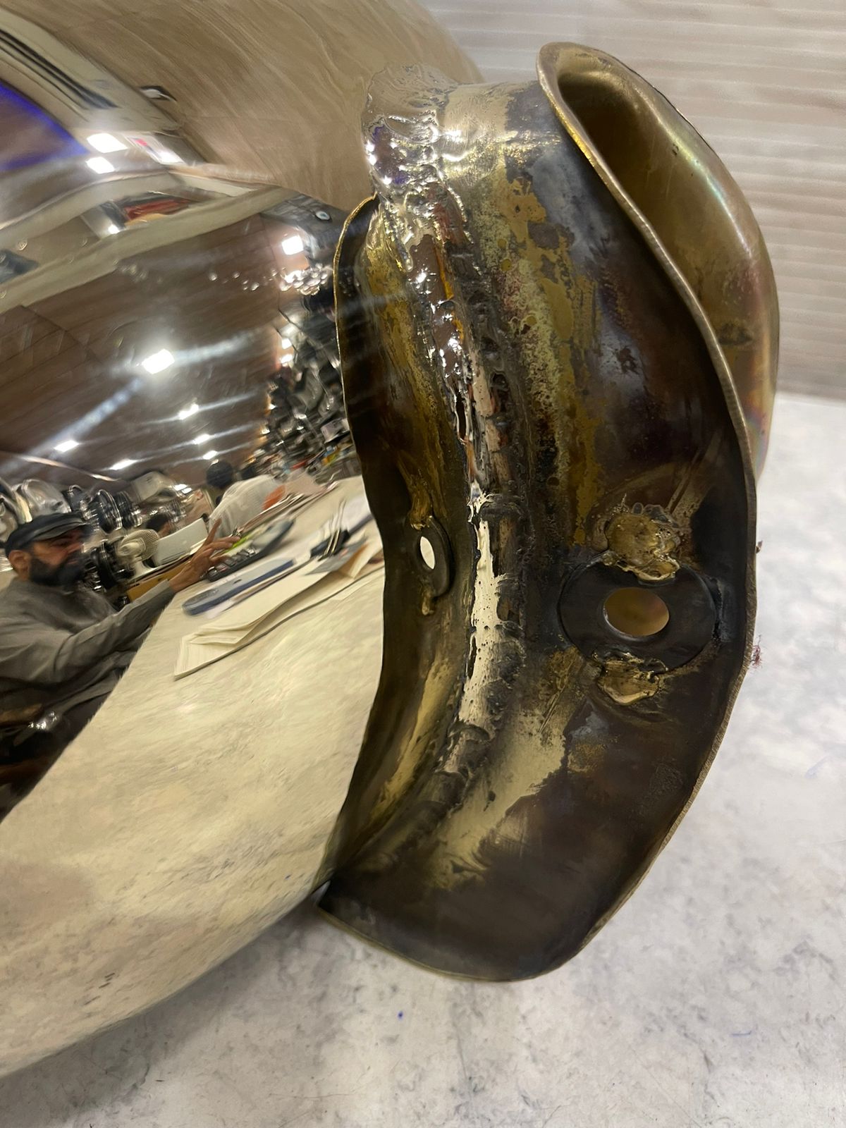 Royal enfield pure brass tank for old model vintage g2 style fit to classic electra and standard