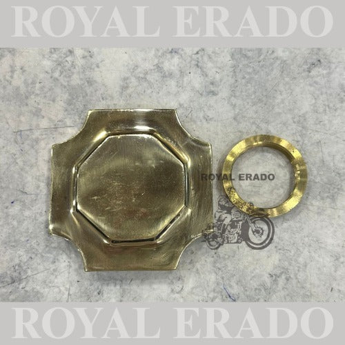 Tank cap with neck in brass for making a new tank for Royal Enfield universal ( only can be used when you are making mew tank