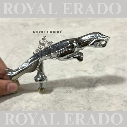 Royal Enfield reborn Classic Electra Standard Battalion Meteor 350 , super meteor 650 , hunter 350 Front mudguard jaguar monogram in aluminum chrome