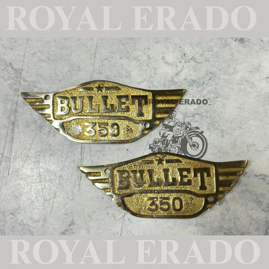 Royal Enfield brass bullet 350cc tool box monogram logo for Reborn Classic Electra Standard Battalion Meteor 350cc Hunter 350cc Fit to tool box air filter box