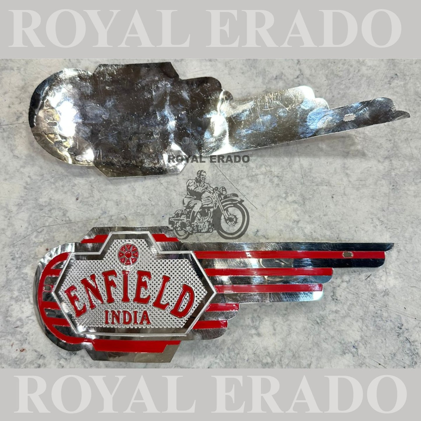 chrome tank monogram Hight quality with Enfield India written for Royal Enfield old model vintage g2 1962 old model Standard