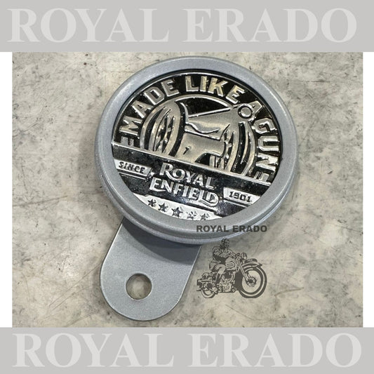 Royal Enfield token holder made like a gun logo in silver for Royal Enfield vintage 1962 old model g2 , Classic Electra and Standard Battalion
