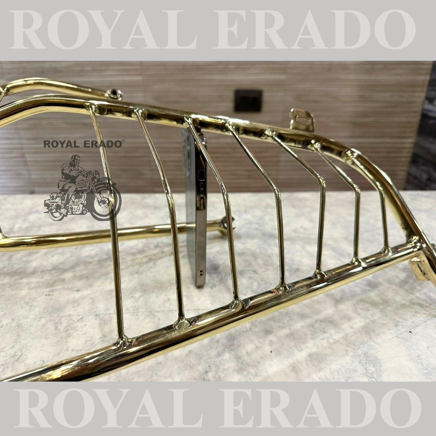 Royal Enfield Standard 350 cc front mudguard stays and rear mudguard stays with saree guard in pure brass