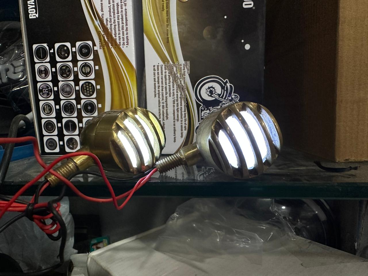 Royal Enfield Classic extra Standard old model vintage 1962 g2 model brass indicator 4 peace's with white on parking and yellow on indicator