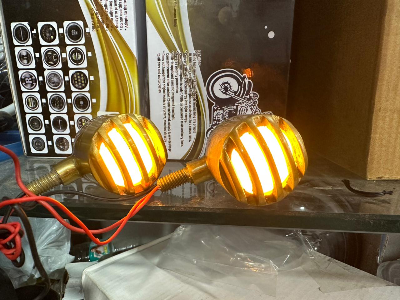 Royal Enfield Classic extra Standard old model vintage 1962 g2 model brass indicator 4 peace's with white on parking and yellow on indicator