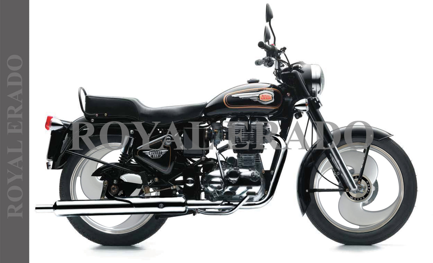 2 Spokes SILVER Alloy Wheel for STANDARD ABS Royal-Enfield Bullet X 350CC, Electra, Thunderbird 2010 model