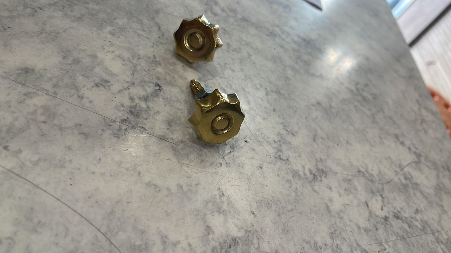 Brass tool box flower nut for vintage royal enfield old standard and electra g2