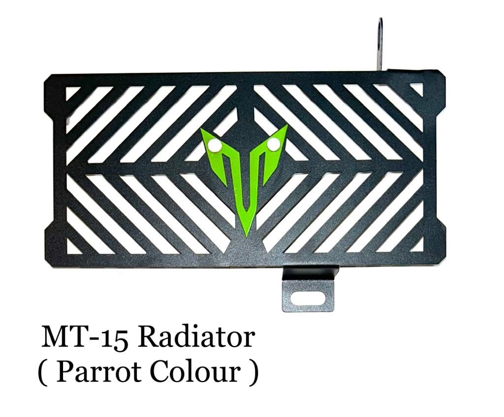 YAMAHA MT-15 RADIATOR GRILL (PARROT COLOUR LOGO )