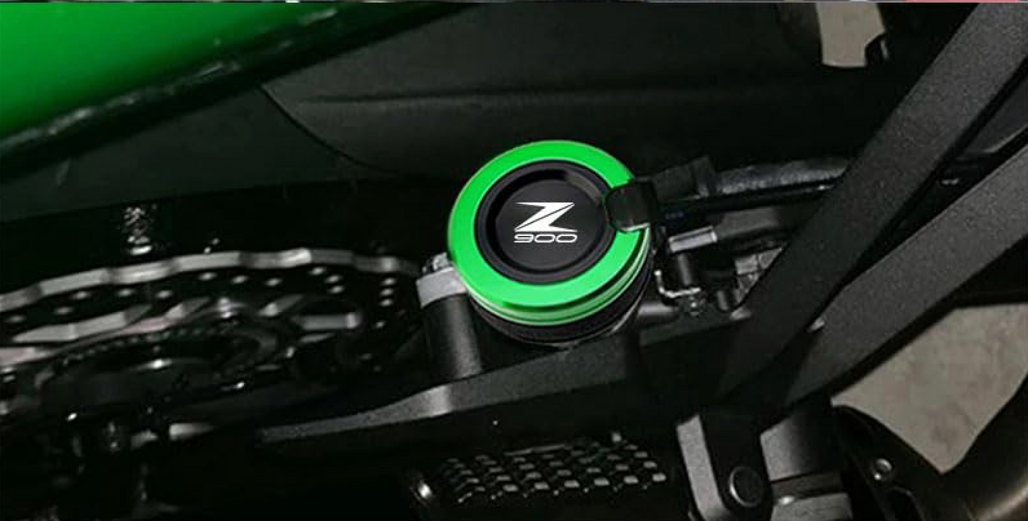 CNC Aluminium Brake Fluid Reservoir Cap Cylinder Cover for Kawasaki Z900 (green)
