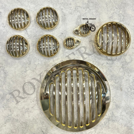 Reborn classic brass grill / jalli set for head light / parking light / indicator /tail light