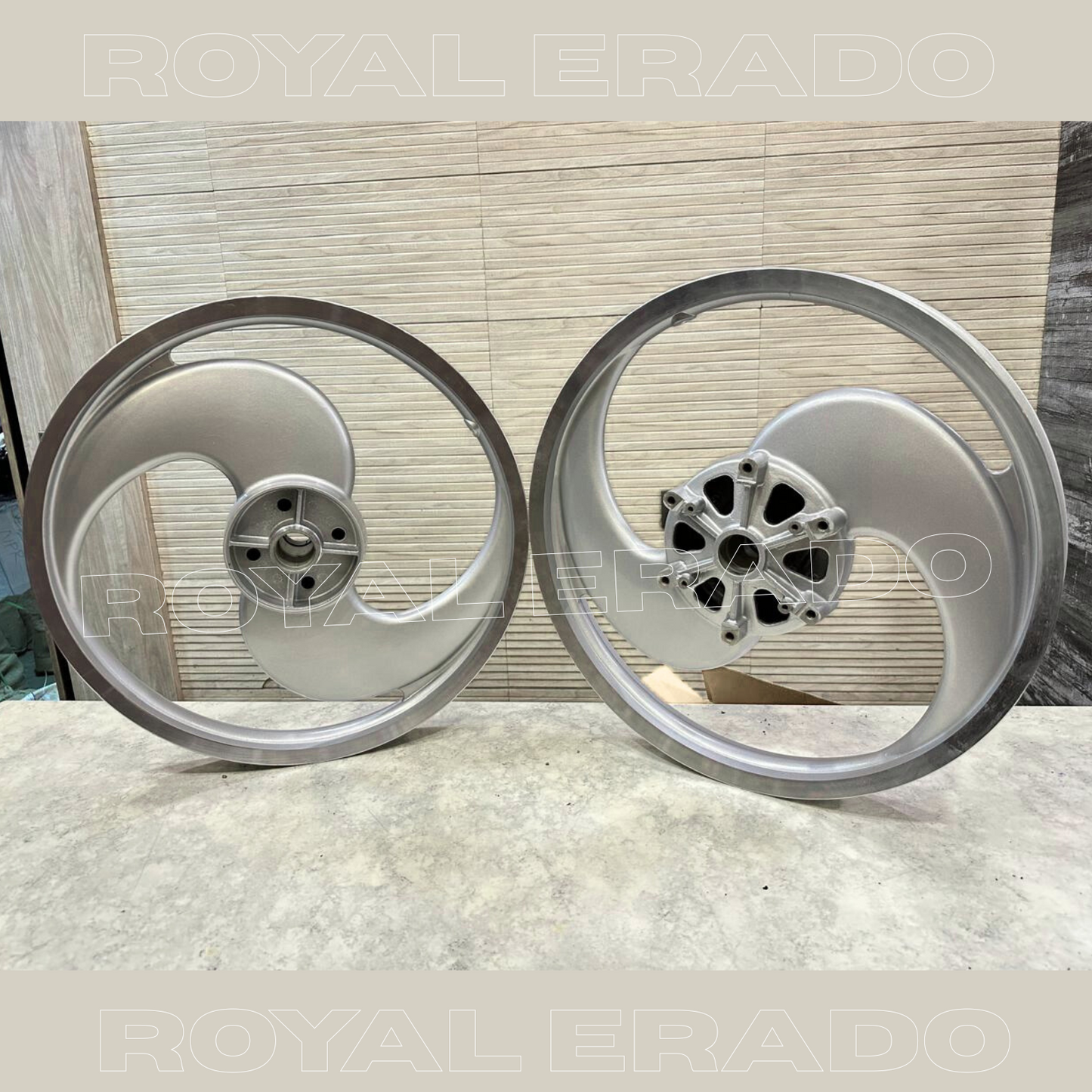 PAJERO 2 Spokes Broad S designed Alloy Wheel for STANDARD ABS Royal-Enfield Bullet X 350CC, Electra, Thunderbird 2010 model